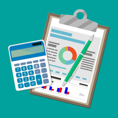 financial report concept. Business background.のイラスト素材