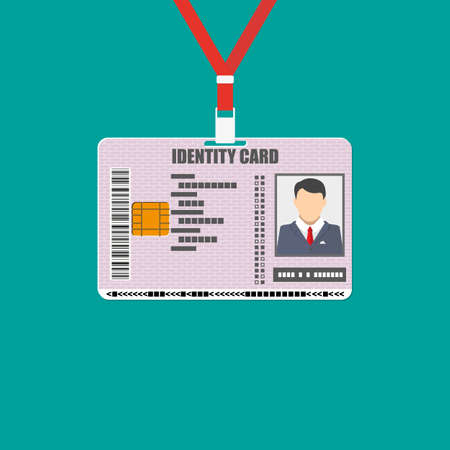 Id card with lanyard. national identityの写真素材