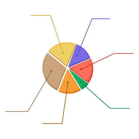 Colorful business chart pie.