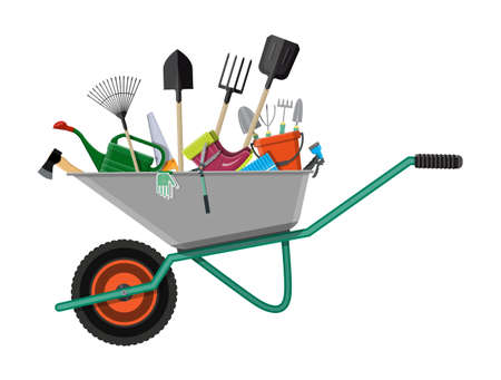 Gardening tools set. Equipment for gardenのイラスト素材