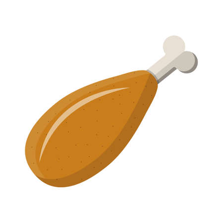 Fried chicken or turkey legのイラスト素材