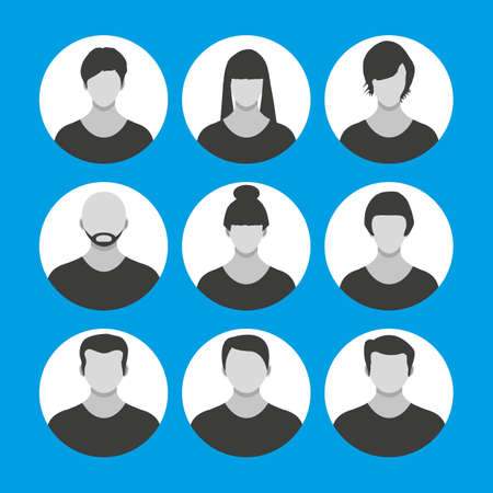 People face, avatar icon, cartoon characterのイラスト素材
