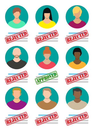 Human resources management concept, searching professional staff, work.のイラスト素材