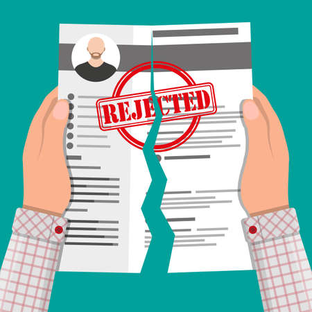 Rejected resume concept.のイラスト素材