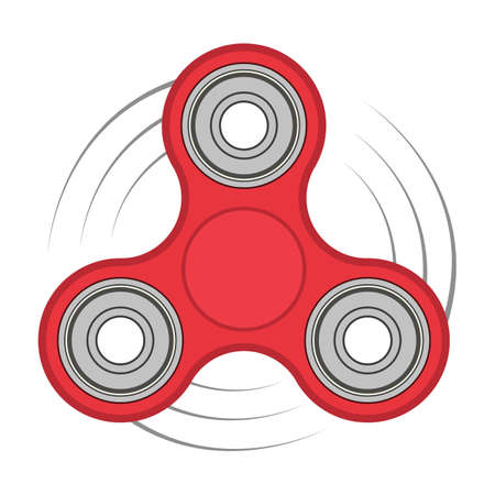 Hand spinner. Antistress toy, fidget spinner. Vector illustration in flat styleのイラスト素材