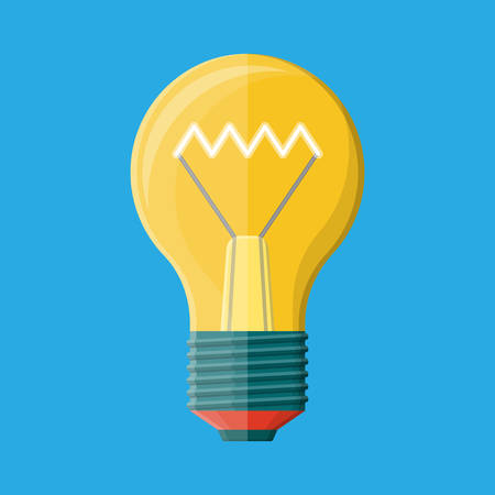 Glass light bulb isolated on blue.のイラスト素材