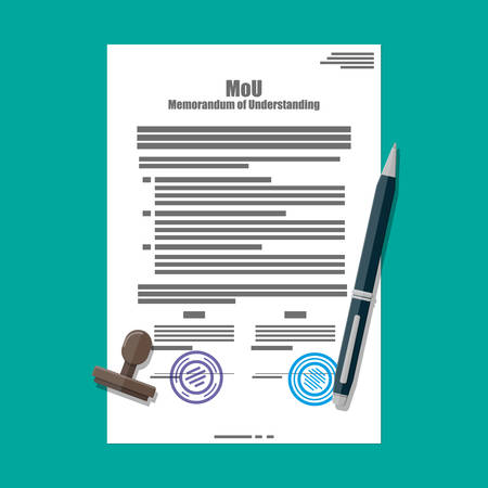 Mou legal papersのイラスト素材