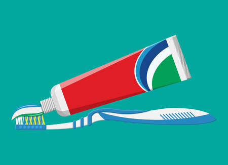 Toothbrush, toothpaste. Brushing teeth.