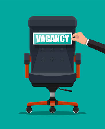 Office chair and sign vacancyのイラスト素材