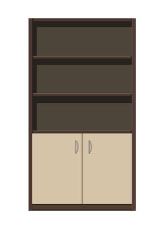 Empty wooden storage shelves.のイラスト素材