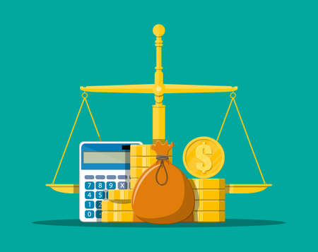 Money balance concept.のイラスト素材