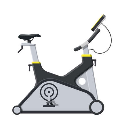 Exercise bike. Bicycle with monitor handles.のイラスト素材