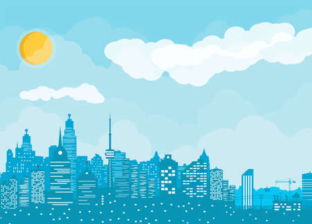 City skyline silhouette.のイラスト素材
