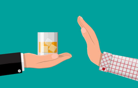 Alcohol abuse conceptのイラスト素材