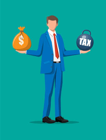 Tax burden concept.のイラスト素材