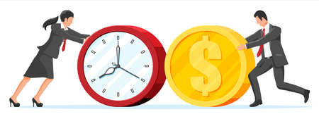 Time is money concept.のイラスト素材