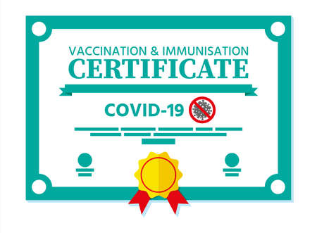 Covid-19 vaccination passport.のイラスト素材