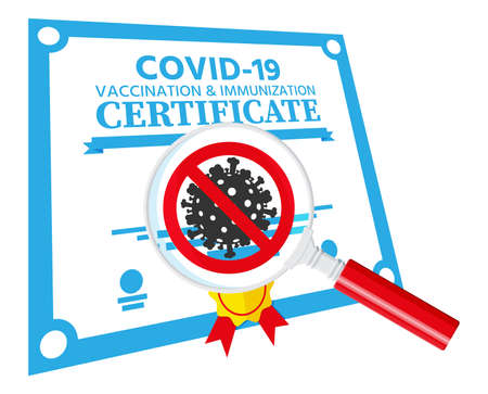 Covid-19 vaccination passport.のイラスト素材