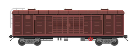 Freight boxcar train wagon.のイラスト素材