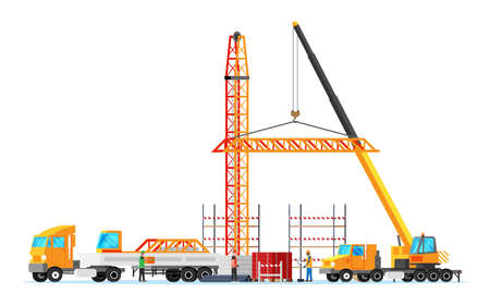 Construction Site Banner.のイラスト素材