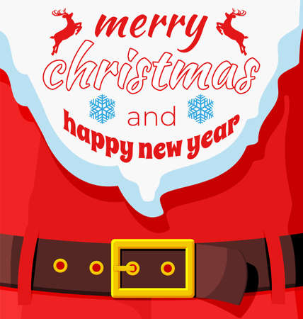 Red santa claus suit with wishesのイラスト素材