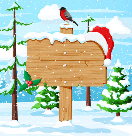 Christmas winter landscapeのイラスト素材
