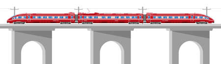 Skytrain Isolated on White.のイラスト素材