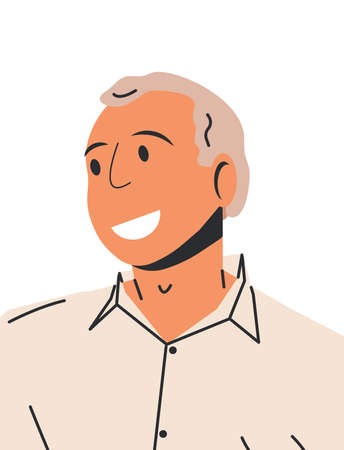 Happy Man in Casual Clothes Isolated.