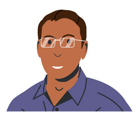 Happy Man in Casual Clothesのイラスト素材