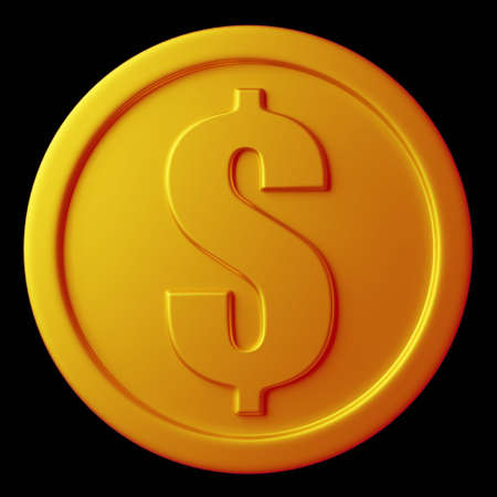 Gold money coin 3D iconの写真素材
