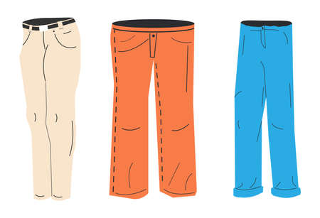 Female Jeans Models Collection.のイラスト素材