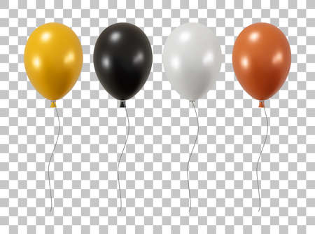 3D set of Metallic Balloon Isolatedのイラスト素材