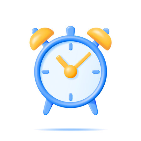 3D Simple Classic Round Wall Clock Isolatedのイラスト素材