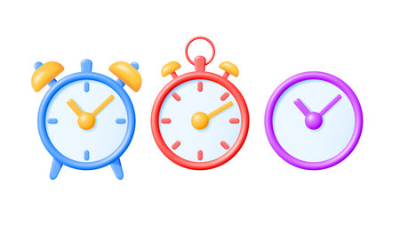 3D Simple Classic Round Wall Clock Set