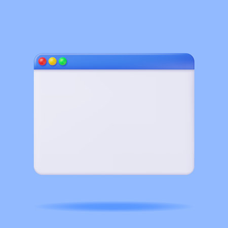 3D Browser Window Isolatedのイラスト素材