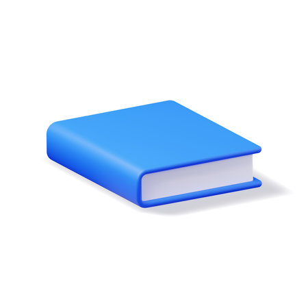 3D Closed Book Isolated on White Backgroundのイラスト素材