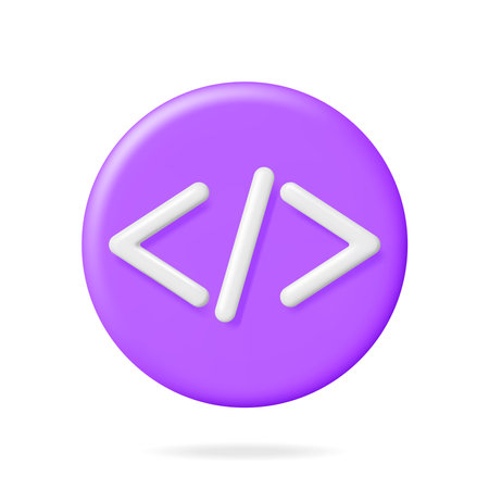 3d Code Icon Isolated on Whiteのイラスト素材