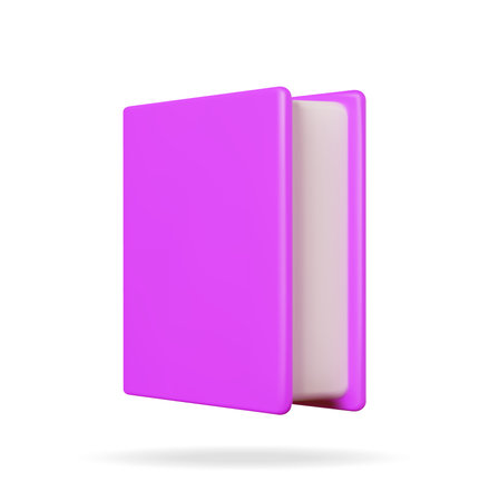 3D Closed Book Isolated on White Backgroundのイラスト素材
