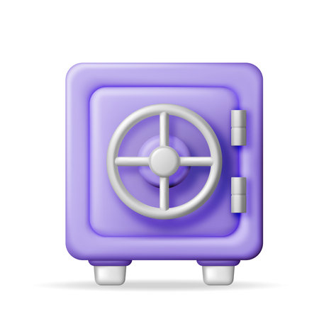 3d Safe Box Isolated on Whiteのイラスト素材