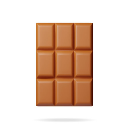 3D Milk Chocolate Bare Isolated on White.のイラスト素材
