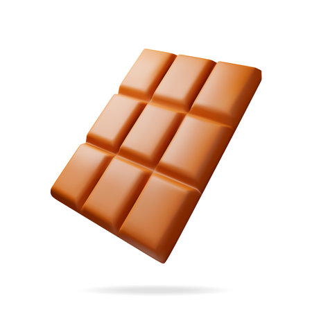 3D Milk Chocolate Bare Isolated on White.のイラスト素材