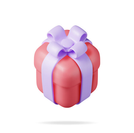 3D Gift Box Isolated on White.のイラスト素材