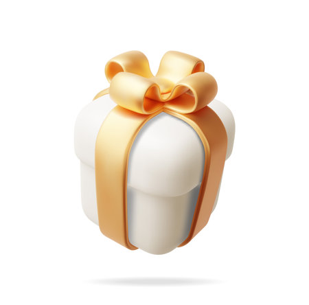 3D Gift Box Isolated on White.のイラスト素材