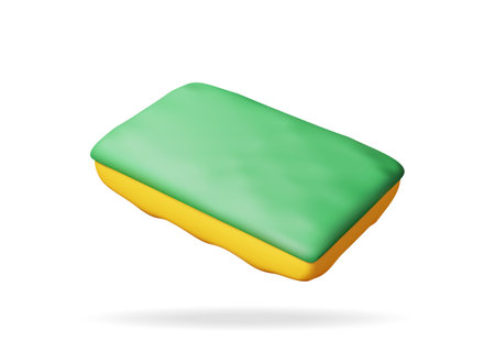 3D sponge for washing dishes isolated on whiteのイラスト素材