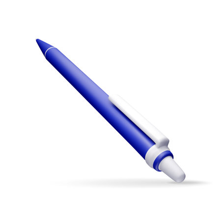 3D detailed classic ballpoint pen isolatedのイラスト素材