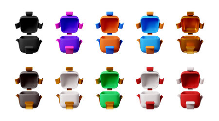 Collection of 3d gift box design setのイラスト素材