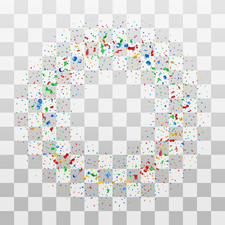 3D Multicolored exploding confetti and streamersのイラスト素材
