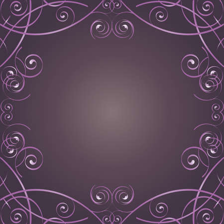 Vector image of frame with swirls.のイラスト素材
