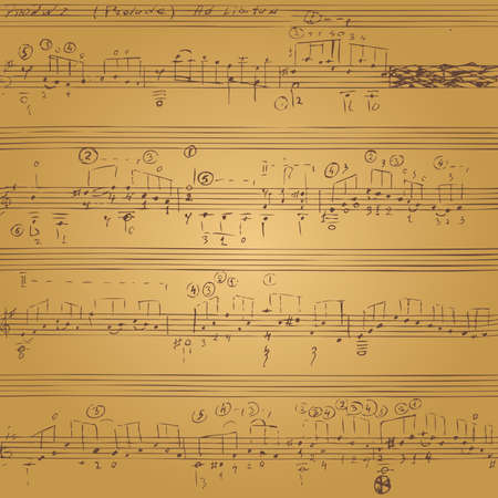 Vector seamless background with music notes.のイラスト素材