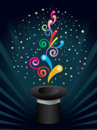 Vector illustration with magic trick.のイラスト素材